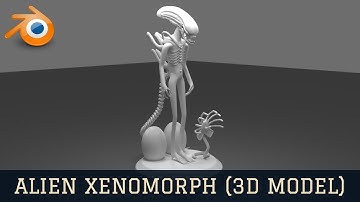 3D Modeling: Alien Xenomorph - Full Video (Timelapse)