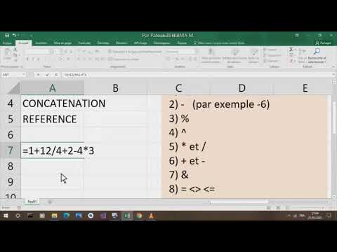 Ordre de priorité des opérateurs Excel