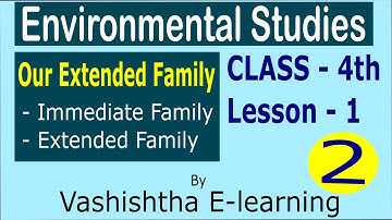 Class- 4th, EVS, Title- Our Extended Family, Chapter- 1st, (Video- 2)