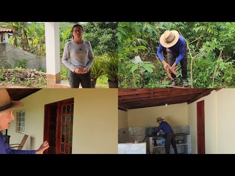 House painting and roof finished + Harvesting cassava and showing the cocoa plantation