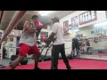 Raw footage of a boxing training session  hardcore cardio 