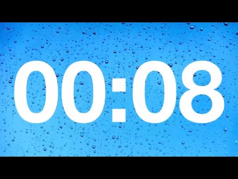 timer -8second countdown with rain sound