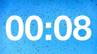 timer -8second countdown with rain sound