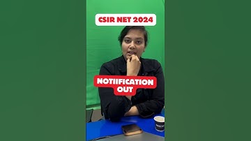 CSIR NET 2024 Notification Out #shorts #shortsfeed #csirnet