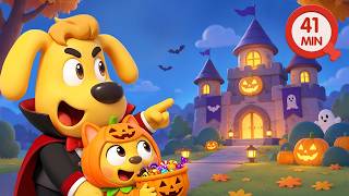 happy halloween trick treat dress up party kids cartoon