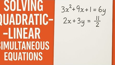 Solving a Quadratic–Linear Simultaneous Equation | A-Level Maths Worked Solution