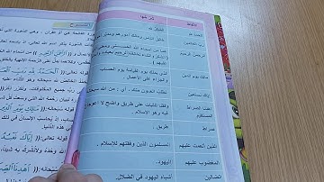 معاني سورة الفاتحة للصف الثاني ابتدائي