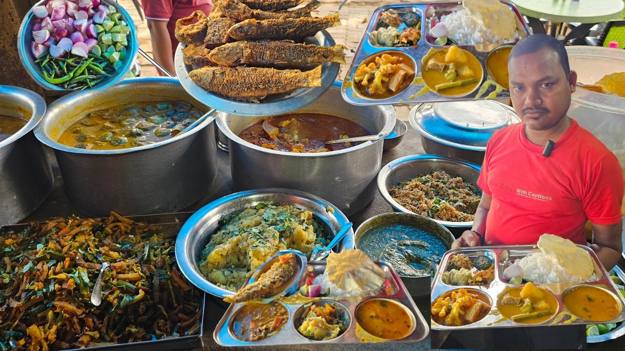 Cheapest Food Of India Only Rs.60/- Veg and Nonveg Thali In Bhubaneswar | Street Food India