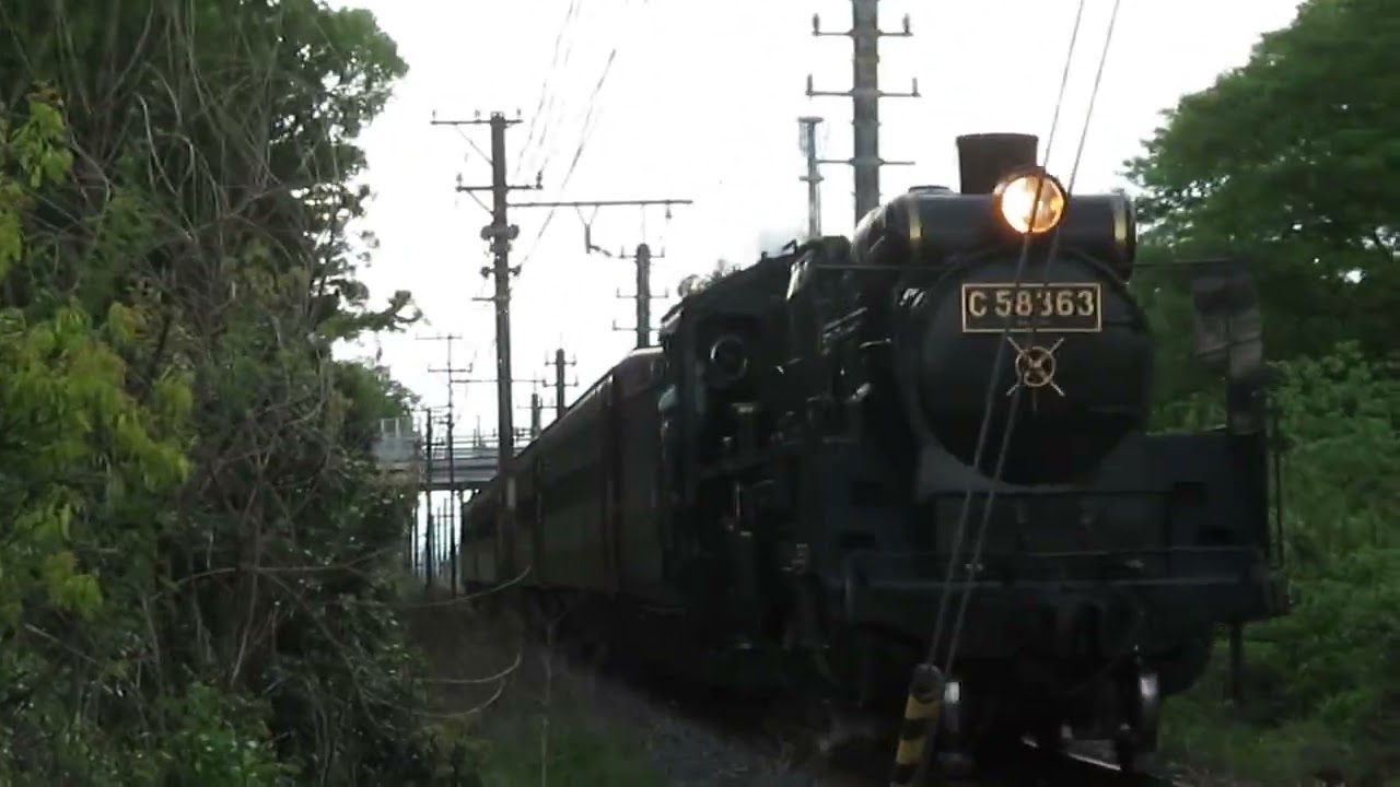 秩父鉄道 C58 363牽引 12系客車4B 5002レ SLパレオエクスプレス 熊谷
