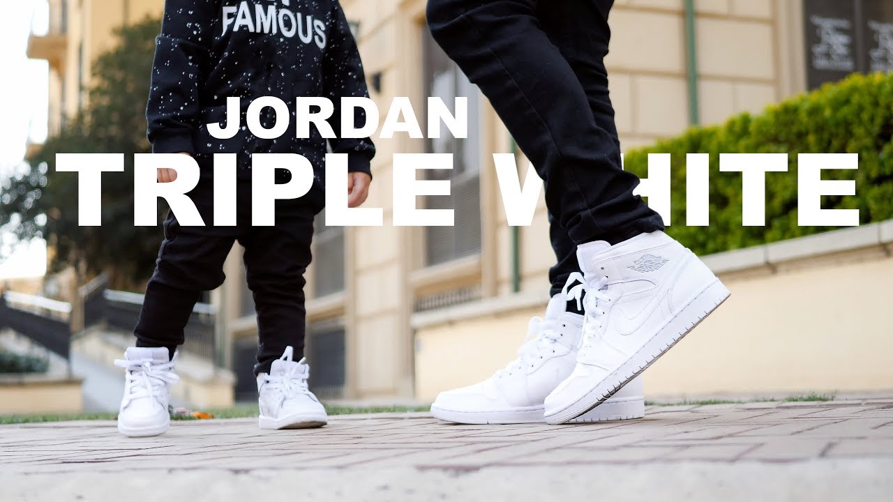 Jordan 1 Triple White | Father and Son 