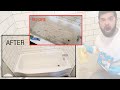 DIY Bathtub Cleaning | How to Clean Old Porcelain Tub | Fast & Cheap