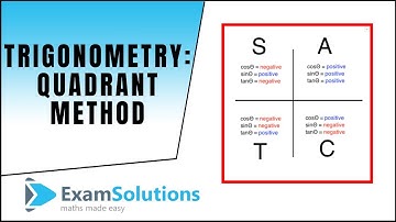 Trigonometry : Quadrant method : Examsolutions