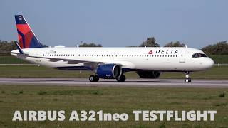 New Airbus A321neo for DELTA Air Lines - Testflight at Plant Hamburg (XFW)