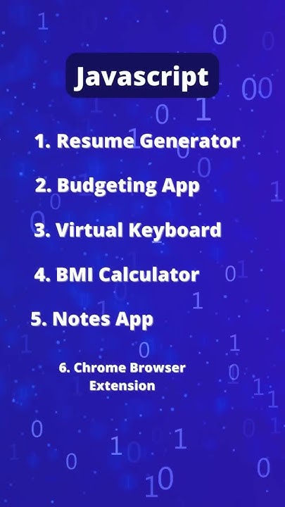 Javascript coding project ideas #shorts - YouTube