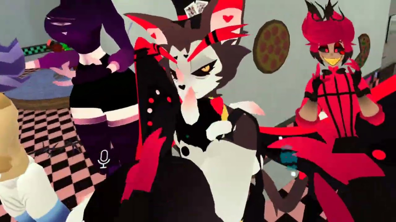 Alastor, angel dust, and husker visit the FNAF verse (kinda)