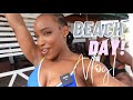 Beach day back workout vlog