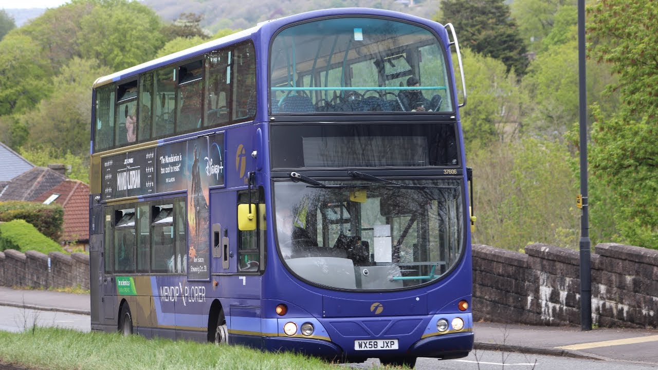 *Windscreen View* Volvo B9TL Wright Gemini (173 to Bath) WX58 JXU/37605//First Bus