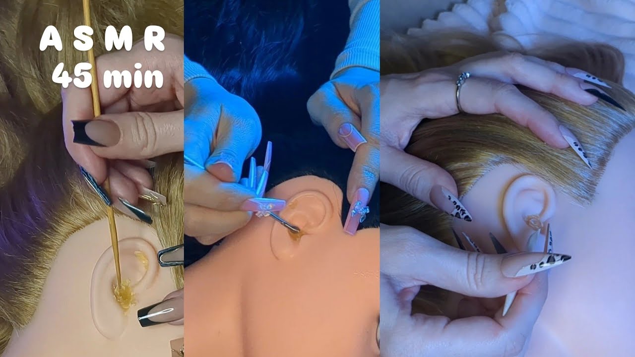 ASMR for Deep Sleep 😴 45 Minutes of Head Scratching & Ear Cleaning 