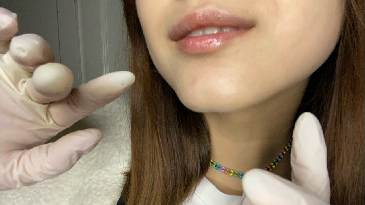 ASMR| Detailed Face Exam. Measuring || Light triggers || Gloves sounds *Soft spoken*