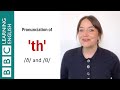 Pronunciation of th  english in a minute