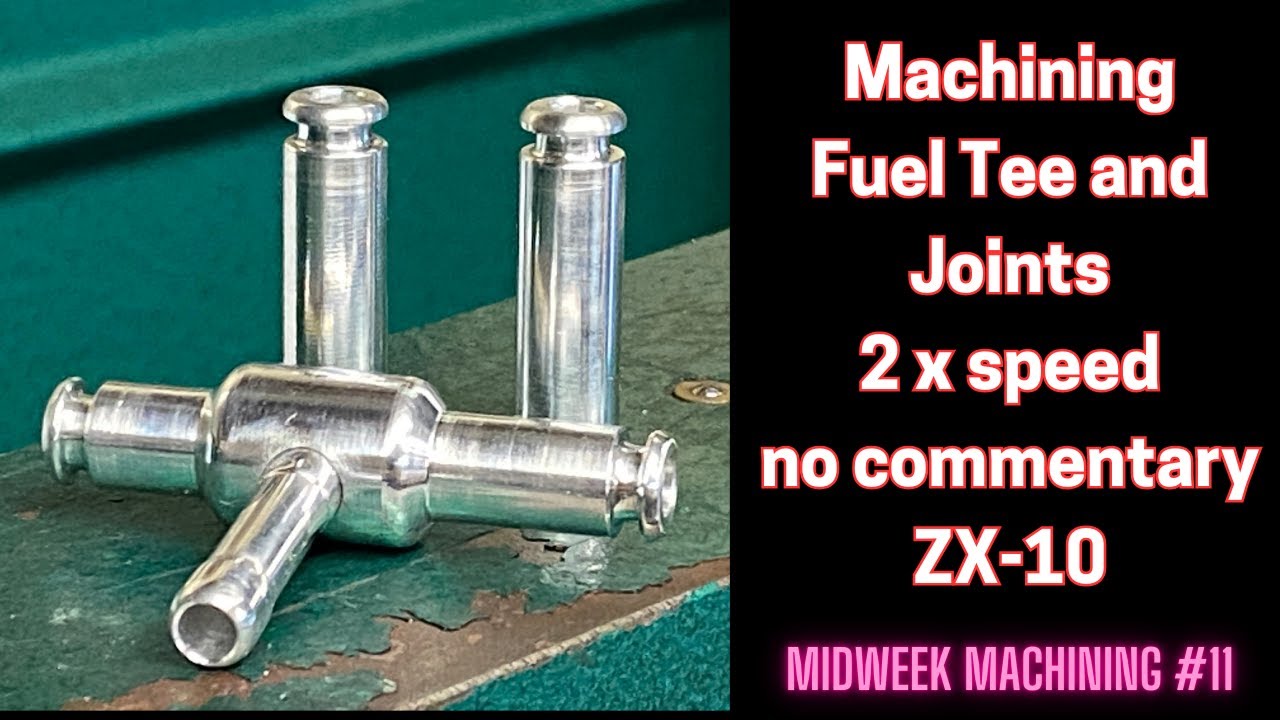 Y Aluminum machining fuel Tee's Kawasaki. - YouTube