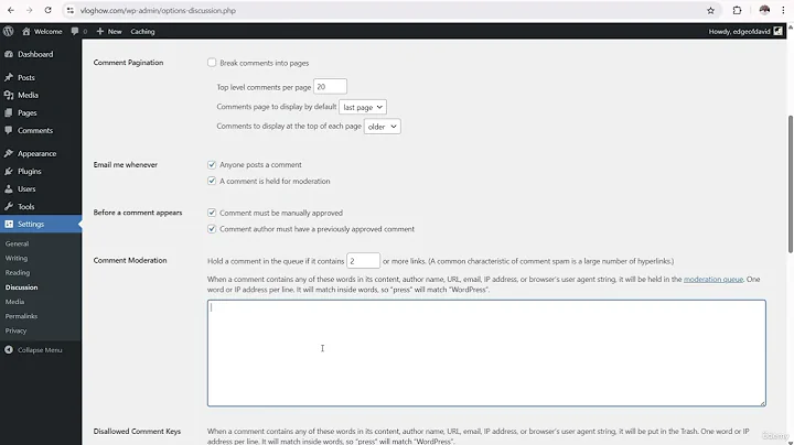 WordPress Tutorial: Comments & Discussion Settings (2025)