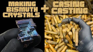 Кристаллы висмута и литье гильз - ASMR Metal Melting - Trash To Treasure - BigStackD Casting Fallout