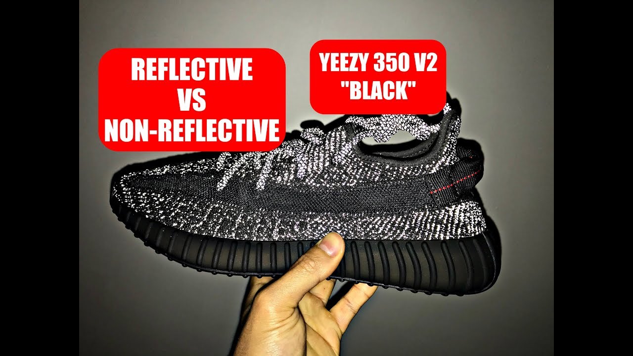 yeezy black reflective and non reflective