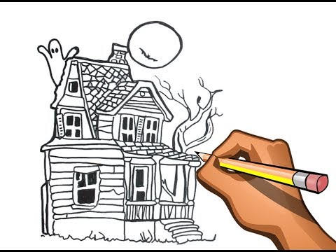 Como Dibujar y Pintar a la Casa Embrujada - Aprende Colores Coloreando -  Learn Colors / Peketona - thptnganamst.edu.vn