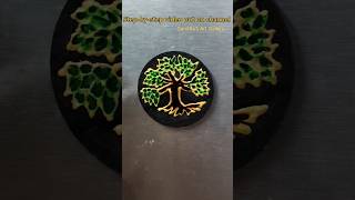 Handmade fridge magnet Lucky Tree #diy #glasspainting #fridgemagnets #art #giftideas #arttutorial