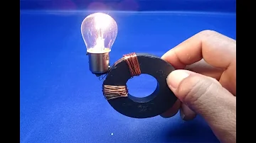 12v Light Bulb, Copper Wire with Magnets , Free Energy , simple 2018