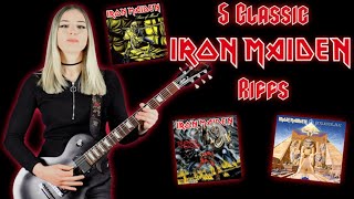 Video thumbnail of "5 CLASSIC IRON MAIDEN RIFFS | by Anna Cara"