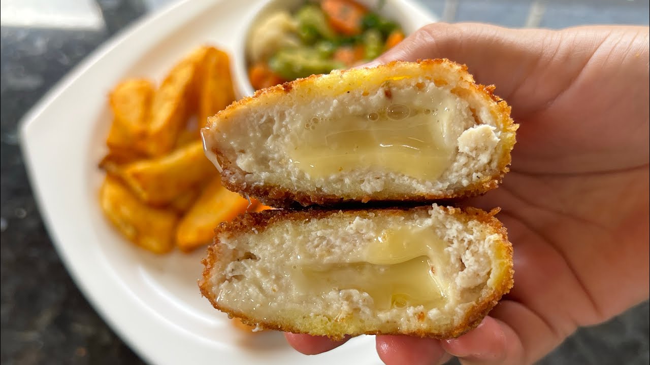 🍗 وجبة متكاملة وسهلة لكل العائلة: كوردون بلو مع خضار سوتيه و بطاطا مقرمشة 