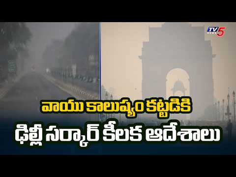 ఢిల్లీ సర్కార్ కీలక ఆదేశాలు: Strict Rules To Curb Delhi Air Pollution | TV5 - TV5NEWS