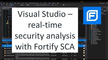 Visual Studio - real-time security with Fortify Security Assistant (2018)