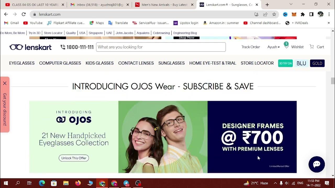 Lenskart Coupon Code India 2022 Computer Glasses lenskart Discount