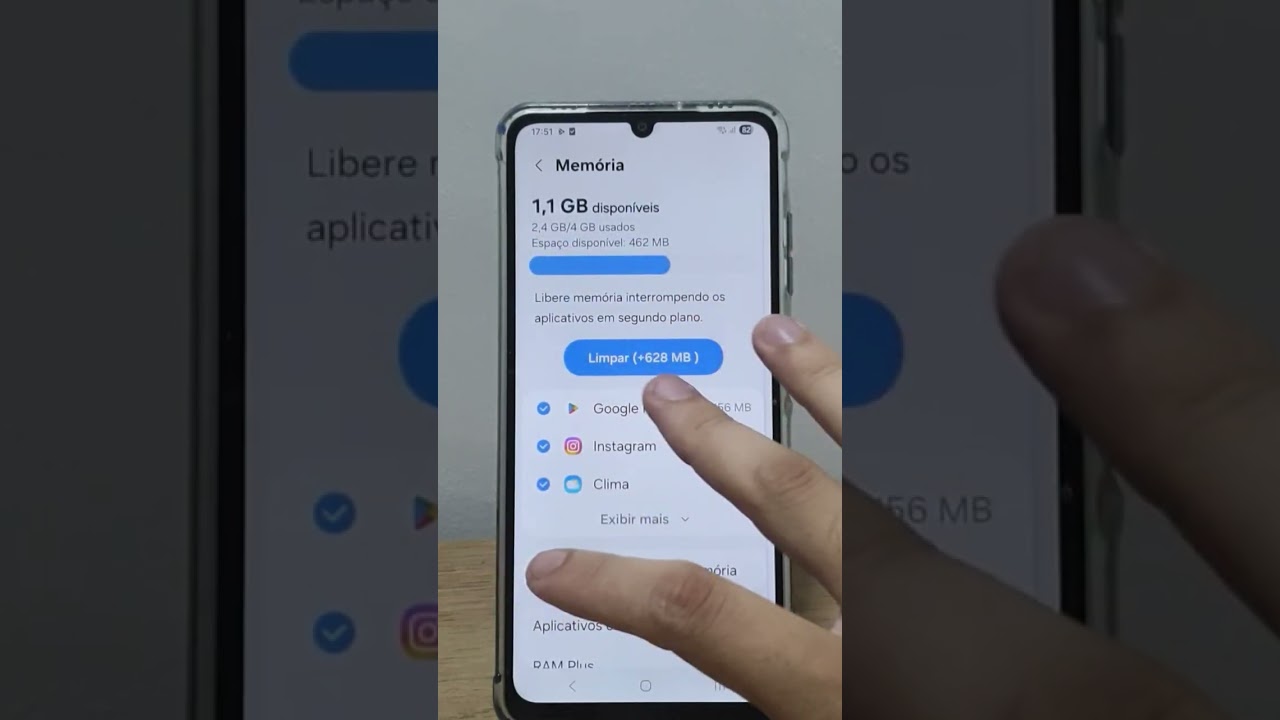 Como limpar a memória RAM no Galaxy A17