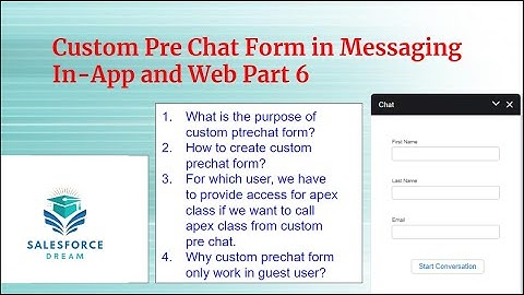 Custom Pre Chat Form in Messaging In-App and Web Part 6