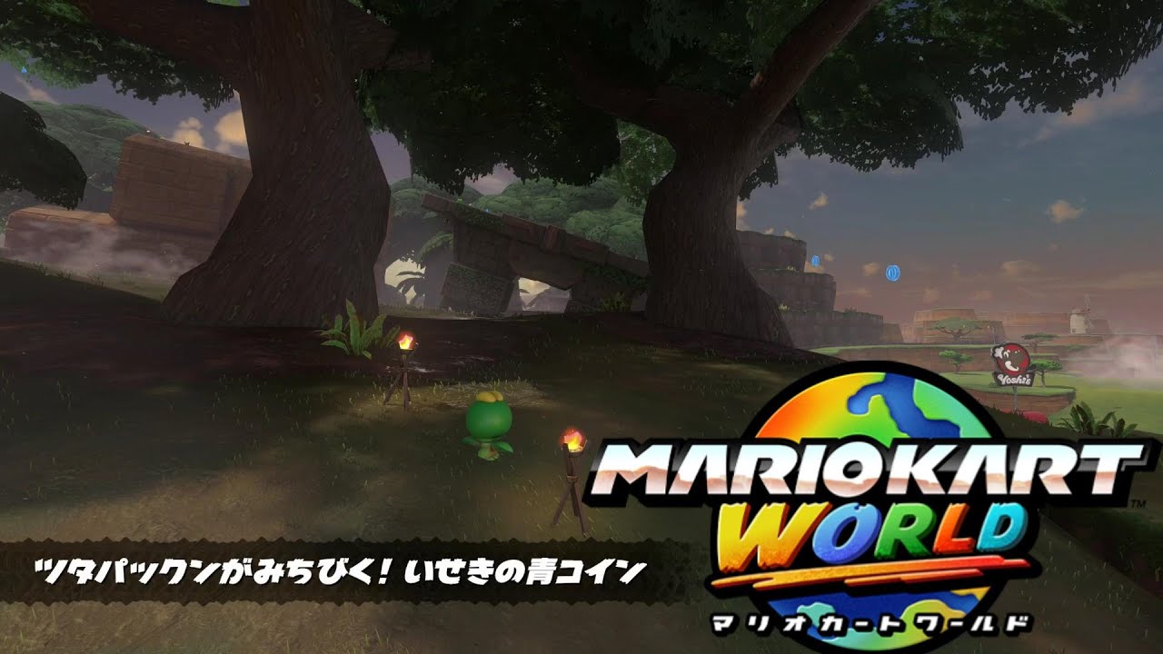 ﾏﾘｵｶｰﾄﾜｰﾙﾄﾞ】Pスイッチ『ツタパックンがみちびく！いせきの青コイン