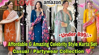 💫Latest & Affordable Kurta Set Haul Under 899/-💫Celebritystyle Kurta Set From Amazon💫