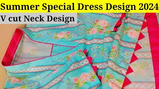 V Cut Placket Neck Design Summer Special Neck Design Placket Neck Design Stitch Farheen Fairy