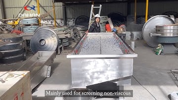 Linear vibrating screen for fertilizer