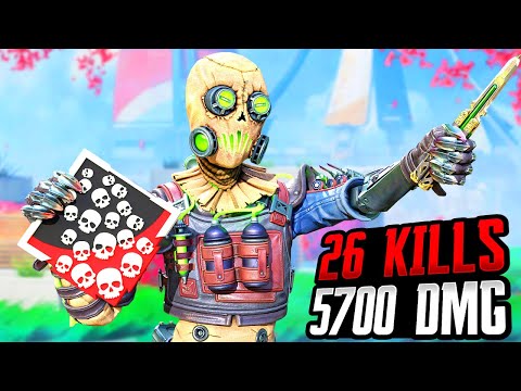 SOLO OCTANE & 26 KILLS + 5700 DAMAGE WAS INCREDIBLE (Apex Legends Gameplay Season 20)