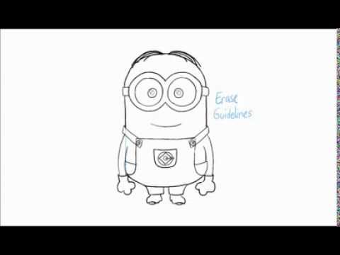 how to draw a minion dave