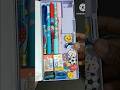 unboxing my cute gril pencil box with stationary /pencil case/ stationary /shorts