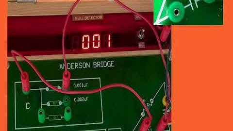 To Determine The Self-inductance of a coil with Anderson