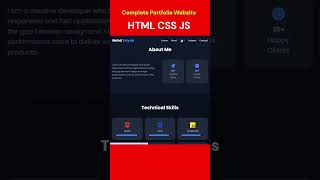 Modern Portfolio Website in HTML & CSS js| Mohd Taiyab