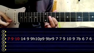 Avenged Dancing Dead Solo Lesson With Tab | Easy Guitar Tab For Beginners