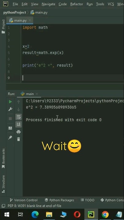 Calculating the Exponential Function In Python | #shorts #shortvideo # ...