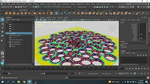 Creating abstract art in maya 2024 with aiClip Geo,aiDistance,aiRamp RGB,aiStandard Surface Shader
